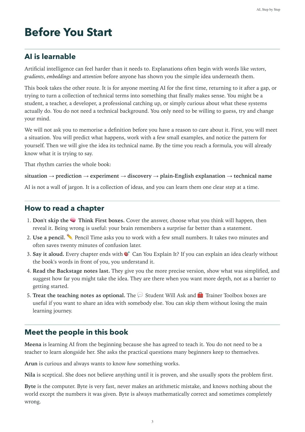 Preview of AI, Step by Step - page 3: Before You Start