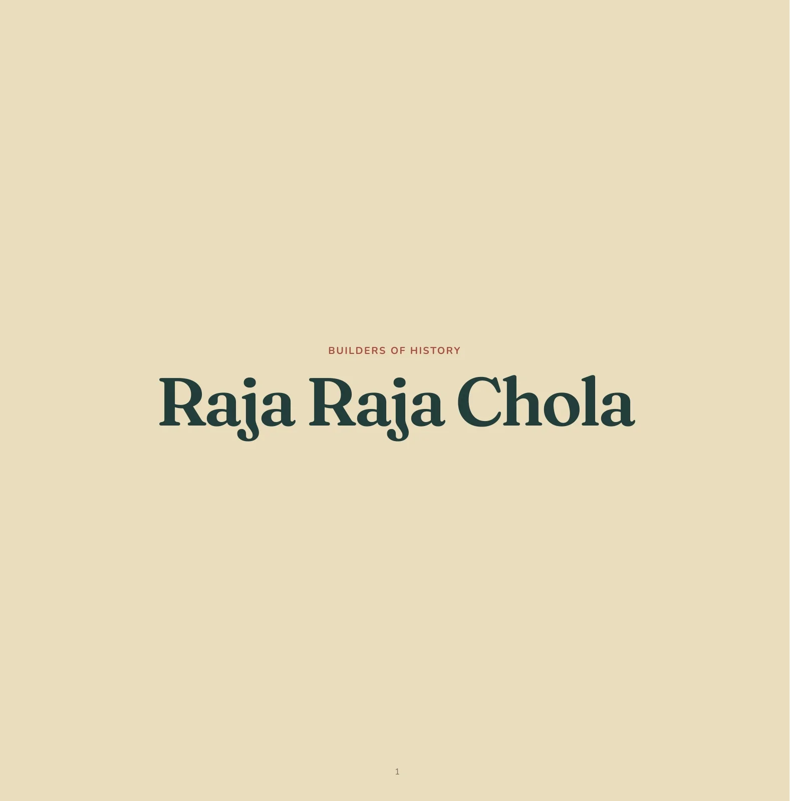 Preview of Raja Raja Chola, page 1