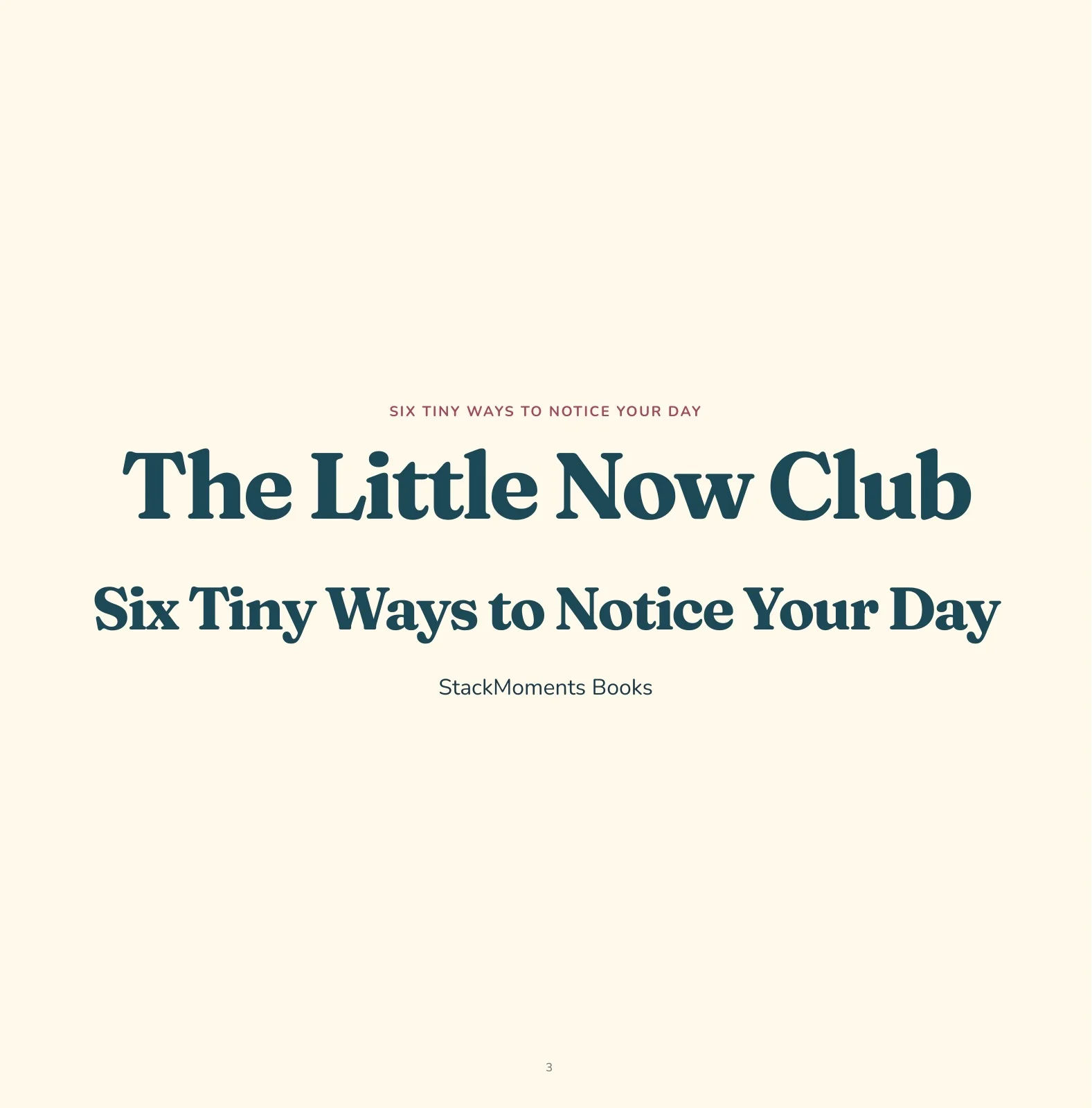 Preview of The Little Now Club, page 3